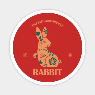 Year of The Rabbit - Chinese Zodiac Magnet
